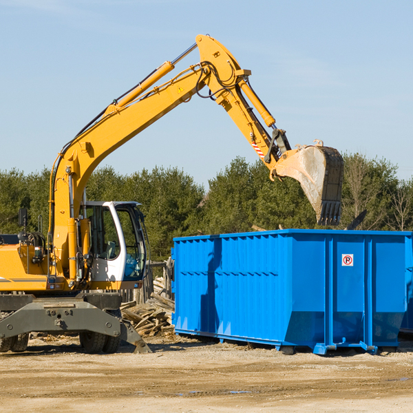 are there any restrictions on where a residential dumpster can be placed in Yetter IA